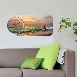 Wallity YMS-06 Juego de 2 Relojes Decorativos MDF Multicolor